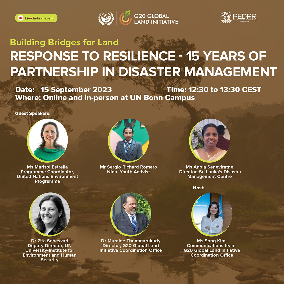 Building Bridges for Land, BBL 6. Response to Resilience – 15 Years of Partnership in Disaster Management