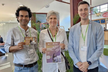 Our team: (l-r) Dr. Nazmul Huq, Dr. Karen Sudmeier and Dr. Norman Kearney