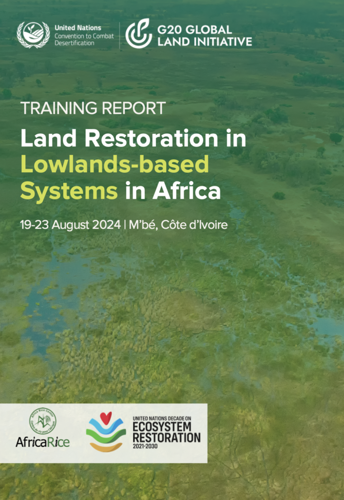 Cover image for training report, Land Restoration in Lawlands-based Systems in Africa