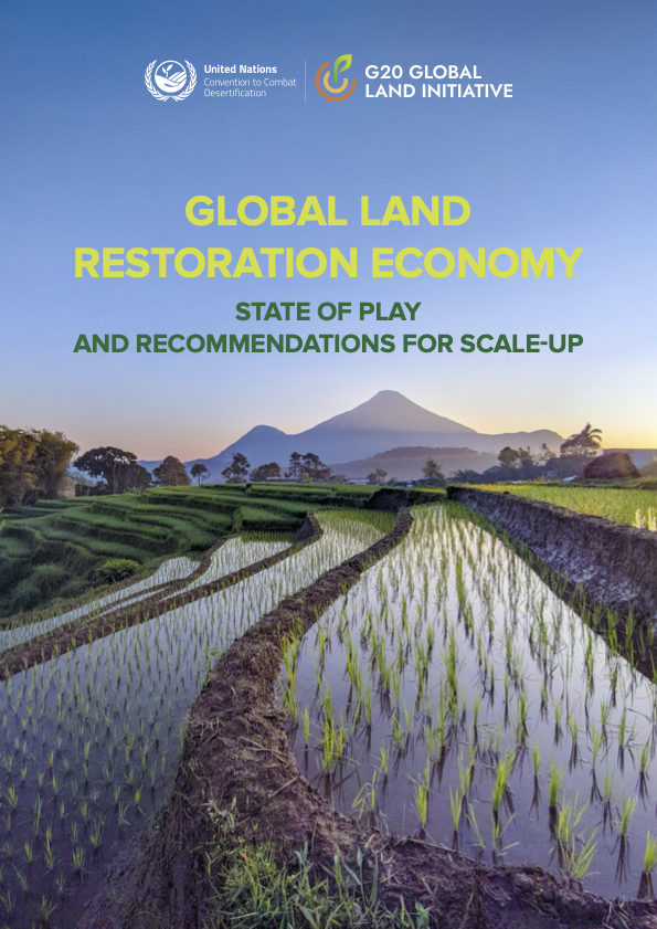 Cover for the Global Land Restoration Economy report