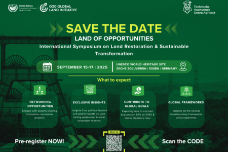 Flyer for land of opportunities symposium