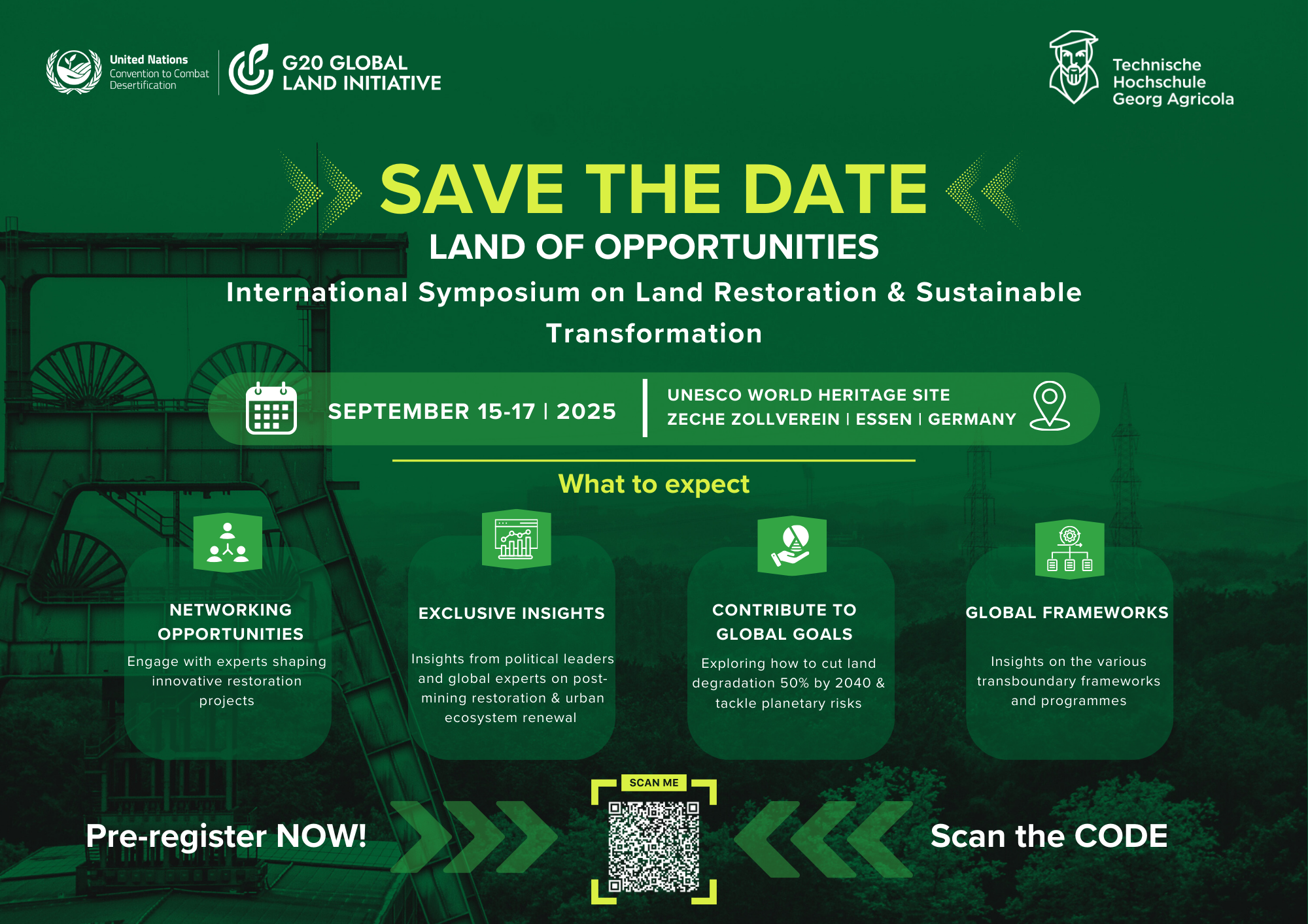 Flyer for land of opportunities symposium