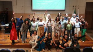 A group of people gathered for a photo