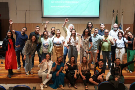 A group of people gathered for a photo