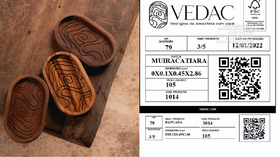 VEDAC products with QR code