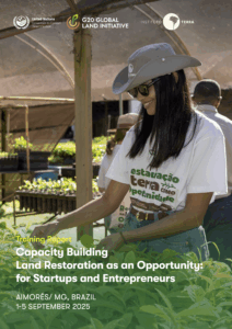 Cover for the Capacity Building Land Restoration as an Opportunity: for Startups and Entrepreneurs, report