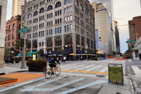 A biker on the streets of Denver