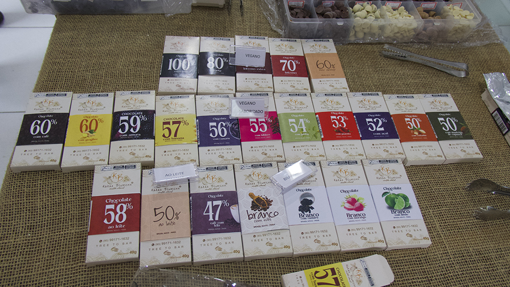 Selection of chocolate on display