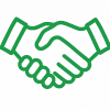Hand shaking icon